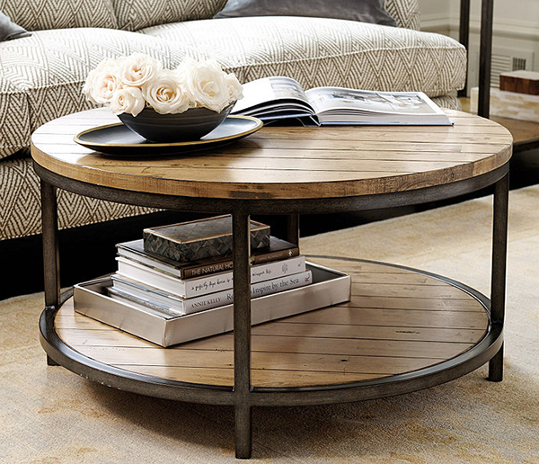 Bàn trà uống nước bằng gỗ hình tròn