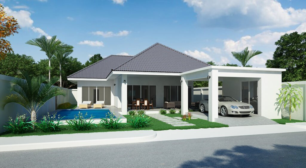 12 mẫu thiết kế biệt thự giá rẻ chỉ từ 500 triệu 63 biệt thự 1 tầng mái thái