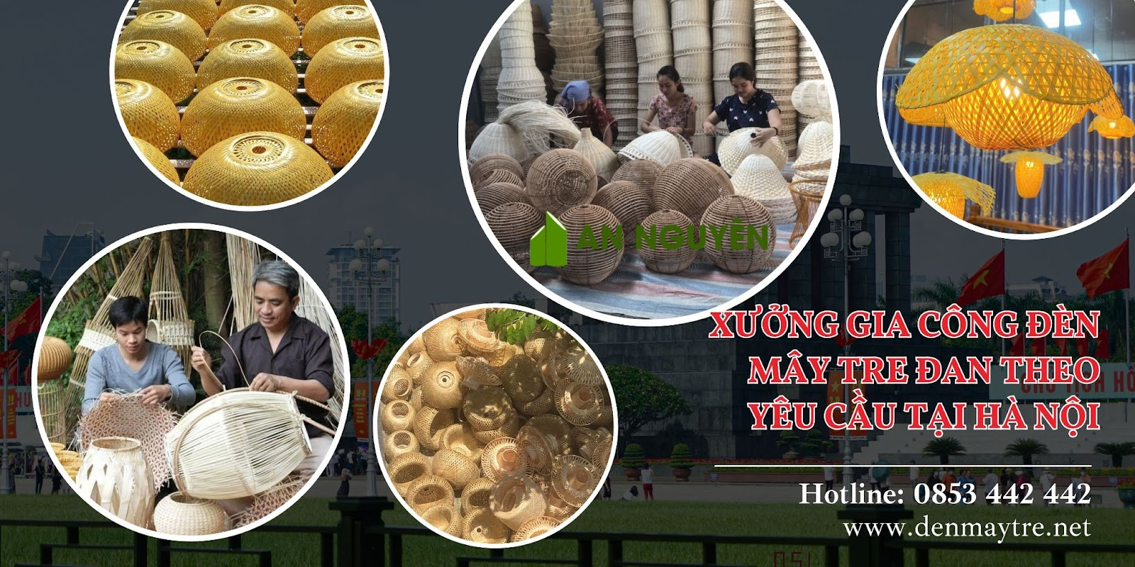 Địa chỉ gia công và phân phối đèn mây tre đan Hà Nội uy tín, số lượng lớn, giá rẻ 2 Xưởng gia công đèn mây tre đan Hà Nội - Phân phối sỉ lẻ đáp ứng mọi nhu cầu